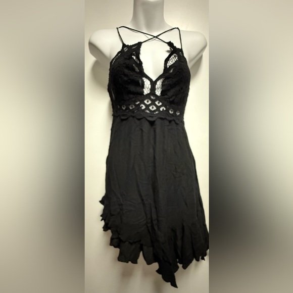 Free People Charcoal Lace Dress - Picture 3 of 10